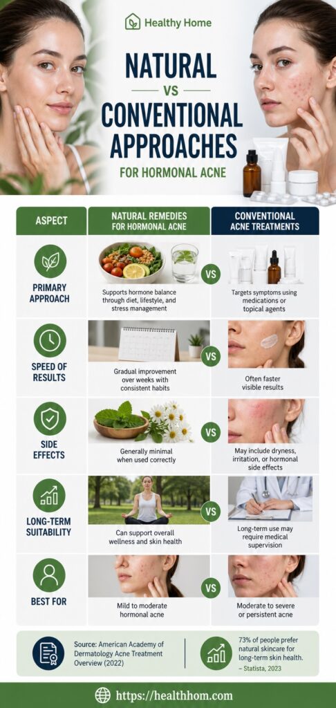 natural approaches for hormonal acne vs conventional methods