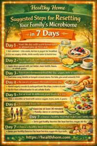 Suggested Steps for Resetting your family’s Microbiome in 7 days