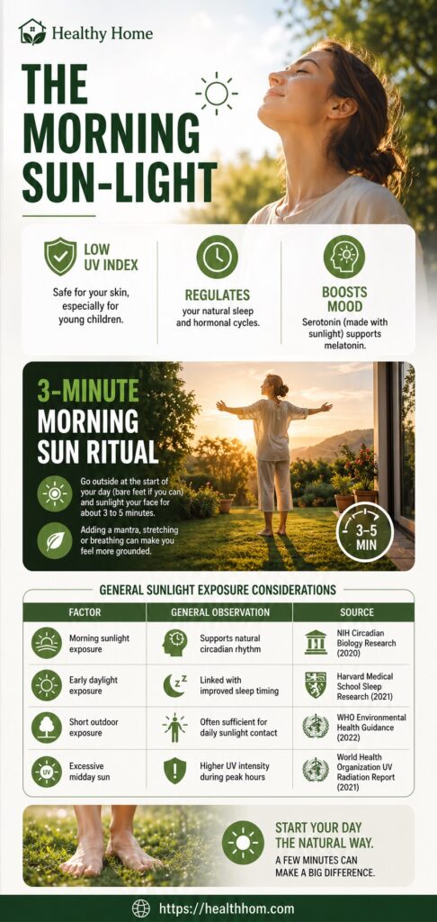 morning sunlight is beneficial for vitamin-D