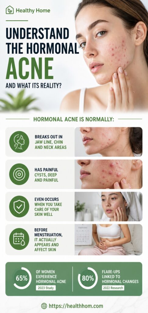 What is the hormonal acne and what its reality