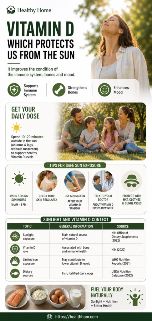 vitamin-d is the only natural source of protecting from sun