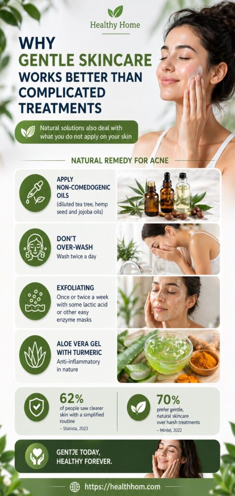Gentle skincare is always works better than complicated treatments