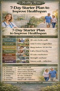 7-Day Starter Plan to Improve Healthspan
