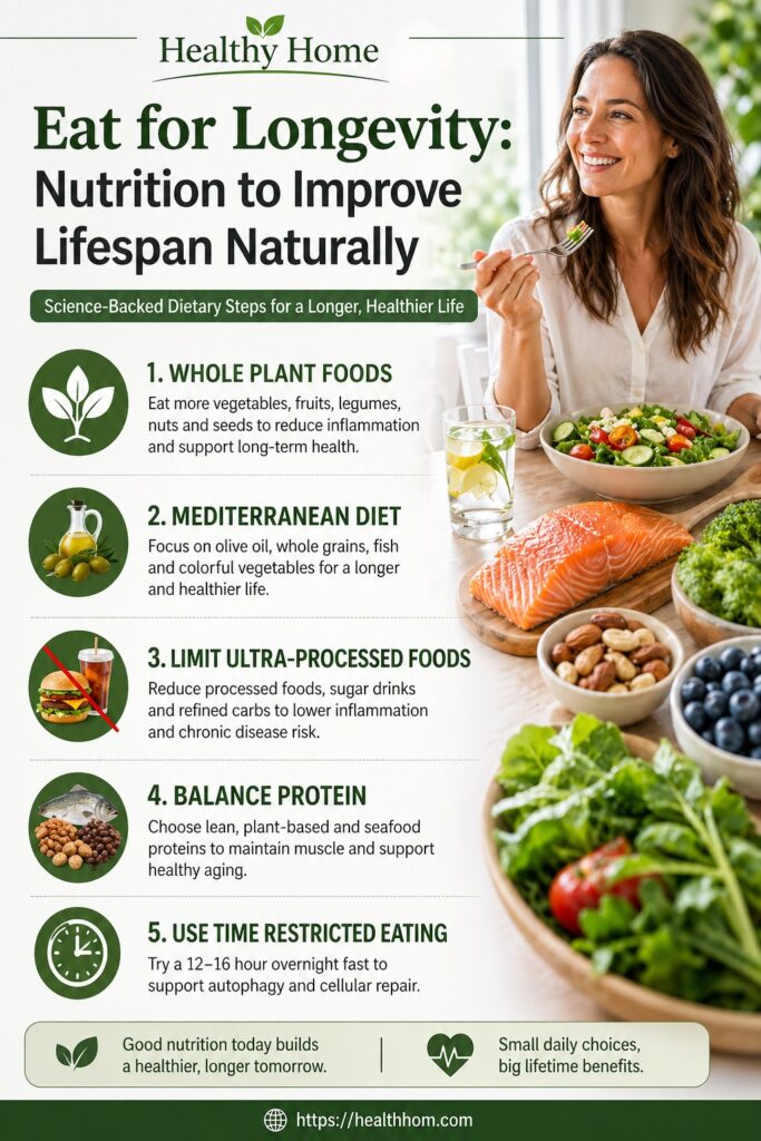 Eat for longevity, nutrition to improve lifespan naturally