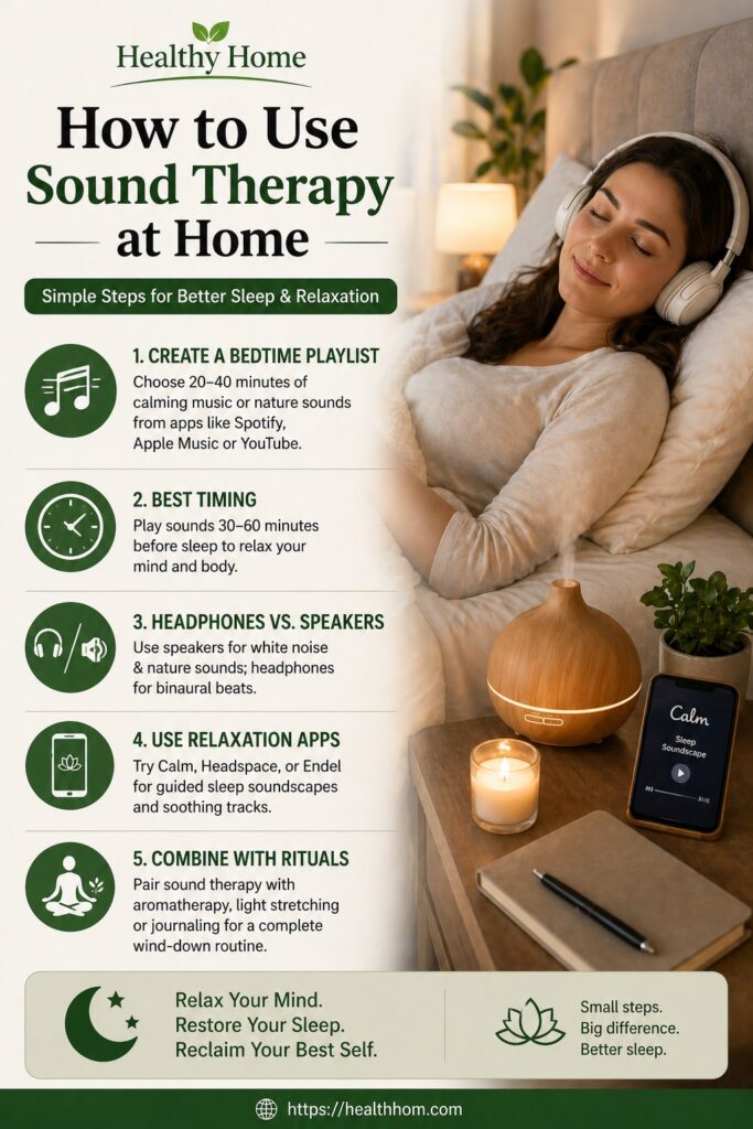 use sound therapy at home for a better sleep