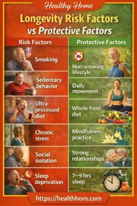 Longevity Risk Factors vs Protective Factors