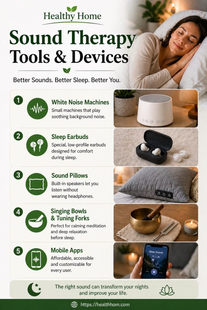 different types of sound therapy tools and devices