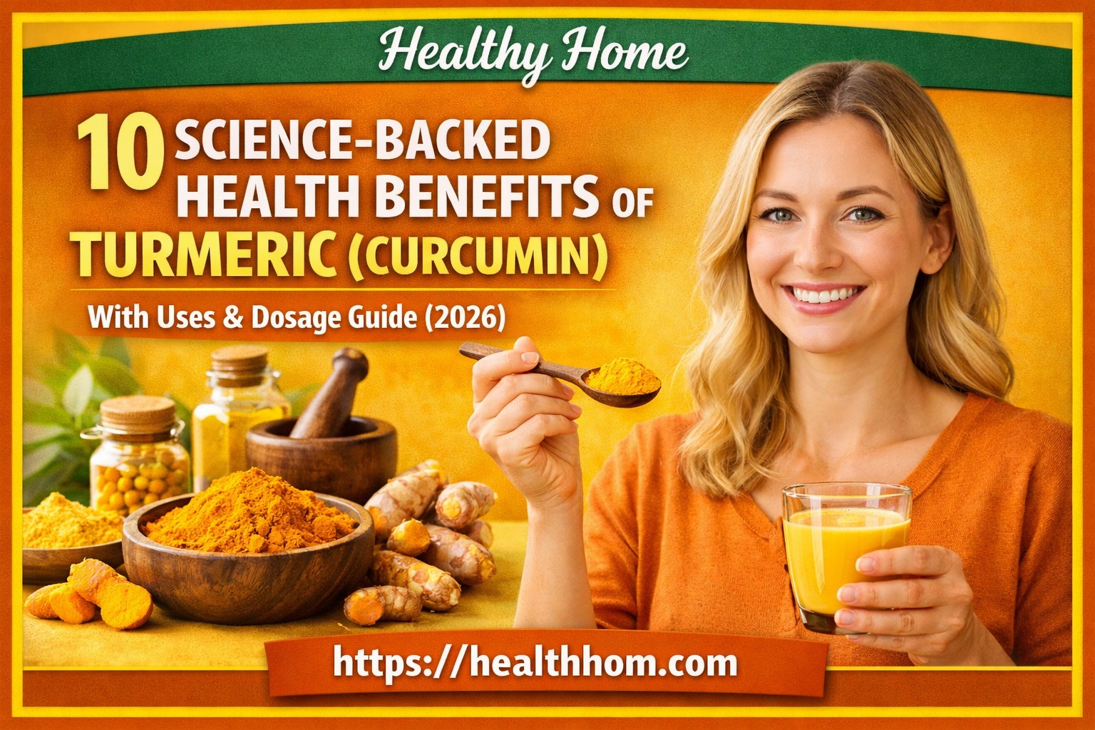 10 Science-Backed Health Benefits of Turmeric (Curcumin) with Uses & Dosage Guide (2026)