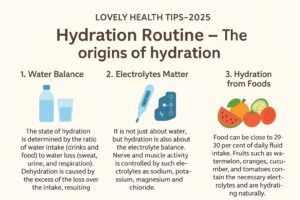 Hydration routine. Hydration Routine – The origins of hydration.