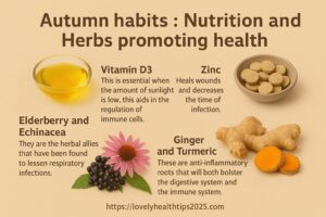 Autumn habits. Nutrition and herbs promoting health