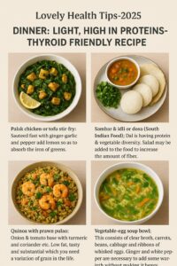 Thyroid friendly recipes. Dinner: light, high in proteins:
