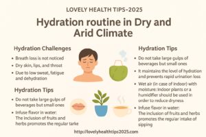 Hydration routine. Hydration routine in Dry and Arid Climate