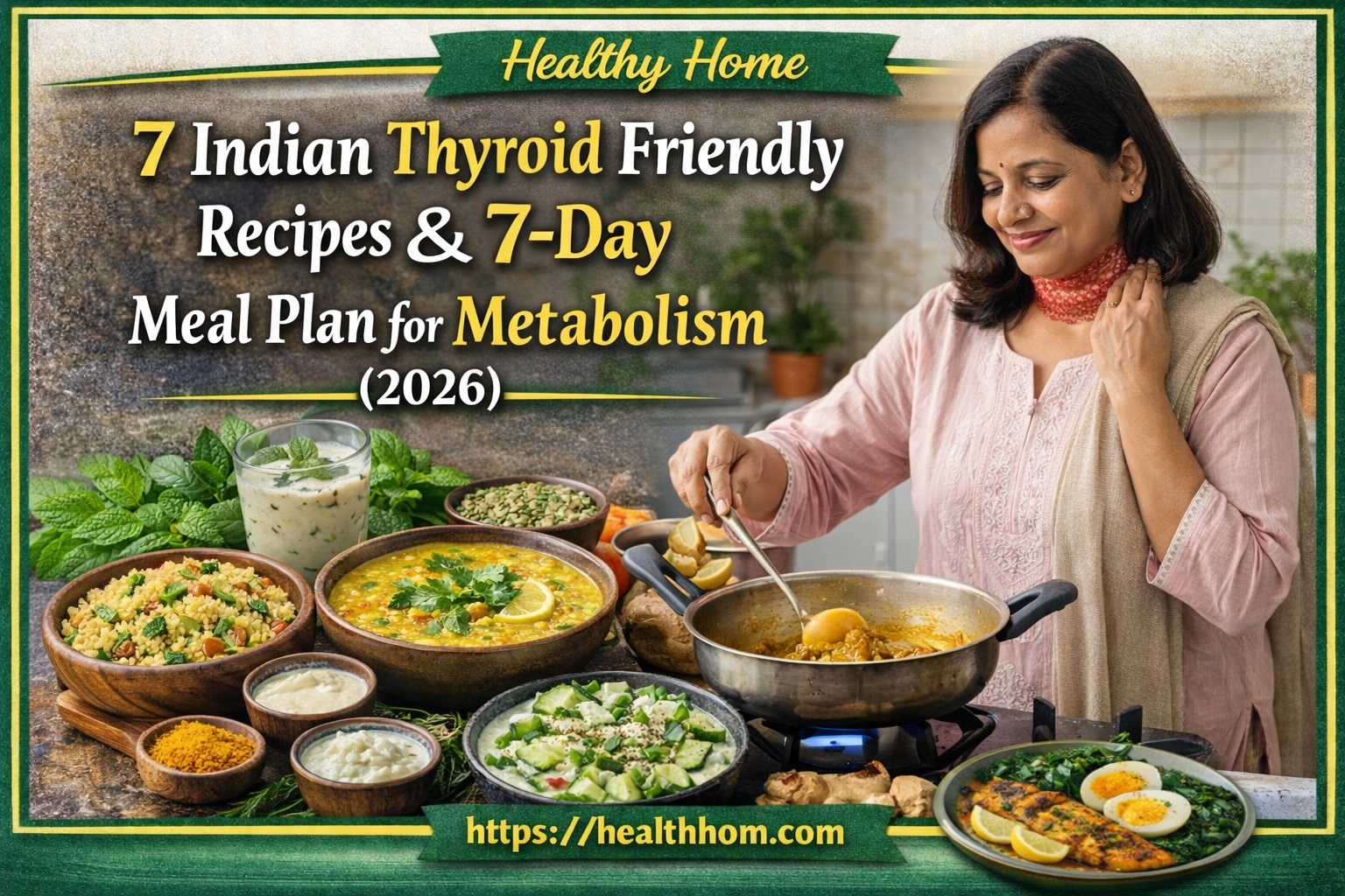 7 Indian Thyroid Friendly Recipes & 7-Day Meal Plan for Metabolism