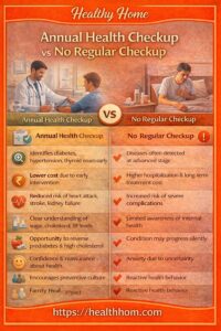 Annual Health Checkup vs No Regular Checkup