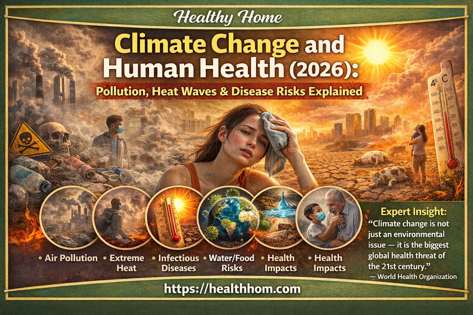 Climate Change and Human Health (2026): Pollution, Heat Waves & Disease Risks Explained
