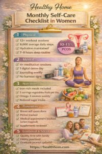 Monthly Self-Care Checklist in Women