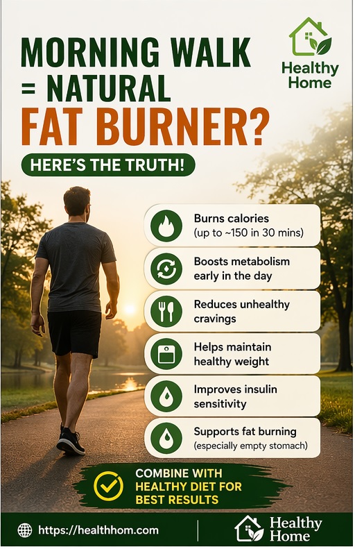 Morning walk is like a natural fat burner