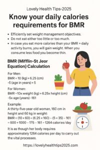 Know your daily calories requirements for BMR