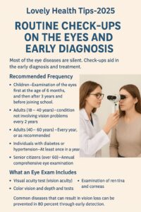 Routine Check-ups on the Eyes and Early Diagnosis.