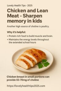 Chicken and Lean Meat – Sharpen memory in kids