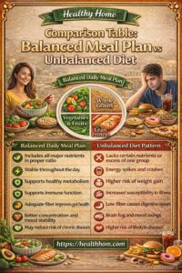 Balanced Meal Plan vs Unbalanced Diet