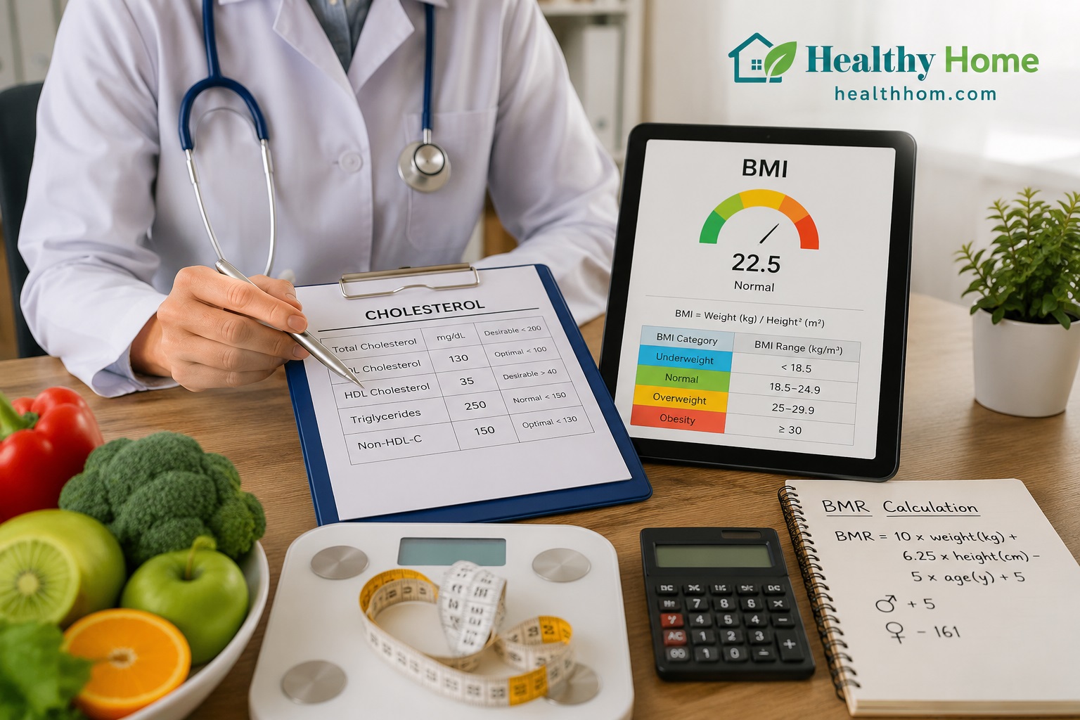 How to know your Cholesterol level, BMI & BMR? A Simple Health Guide