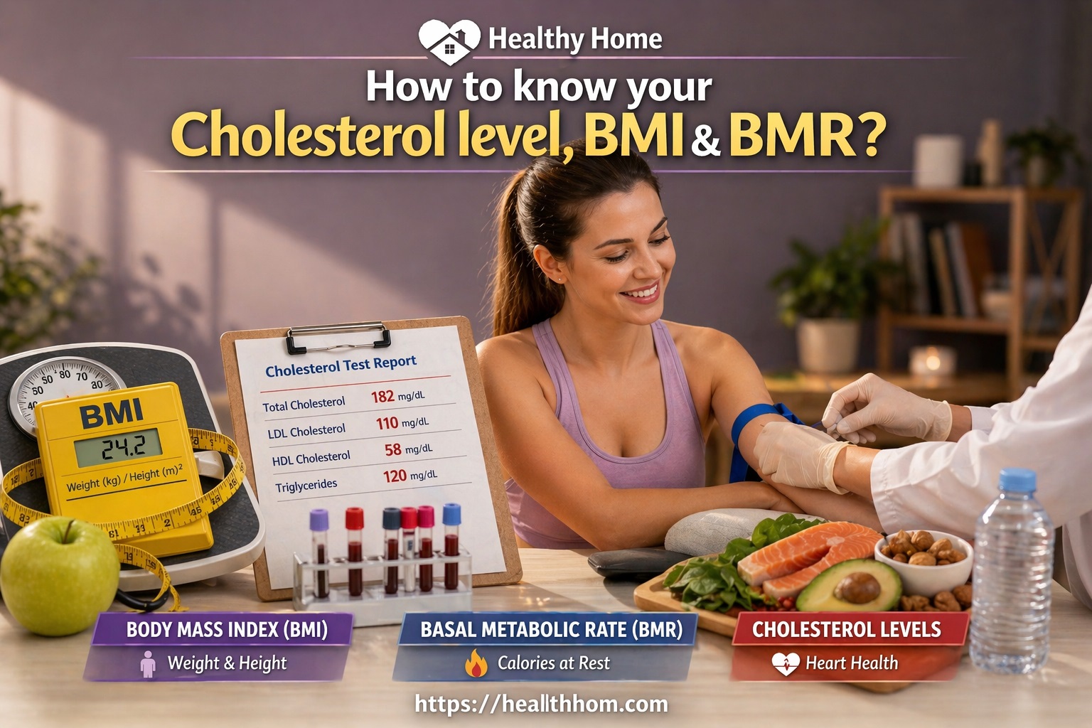 How to know your Cholesterol level, BMI & BMR?