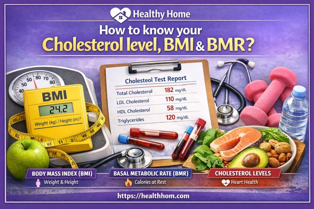 How to know your Cholesterol level, BMI & BMR?