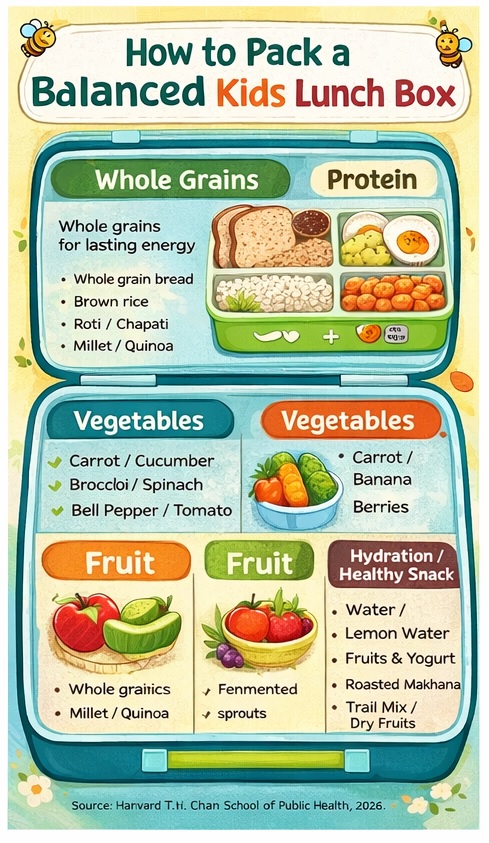 7 day healthy lunch box meal plan for school children infographic