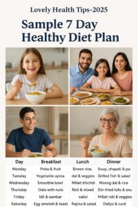 Sample 7 day healthy diet plan