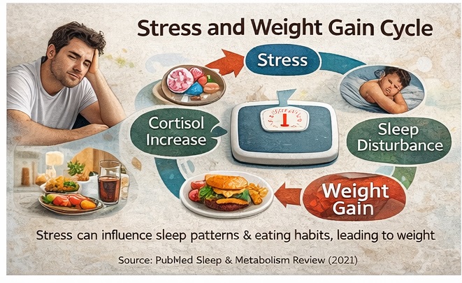 relationship between sleep duration hunger hormones appetite and weight gain infographic