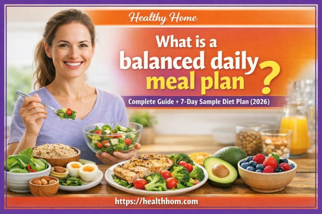What is a balanced daily meal plan? Complete Guide + 7-Day Sample Diet Plan (2026)