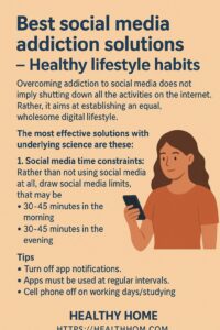 Best social media addiction solutions – Healthy lifestyle habits.