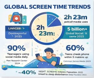 global screen time trends