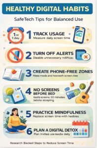 healthy digital habits infographic