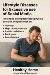 May contribute to stress, anxiety or low mood for excessive use of social media