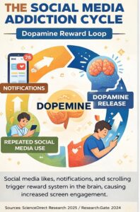 health effects of excessive screen time infographic