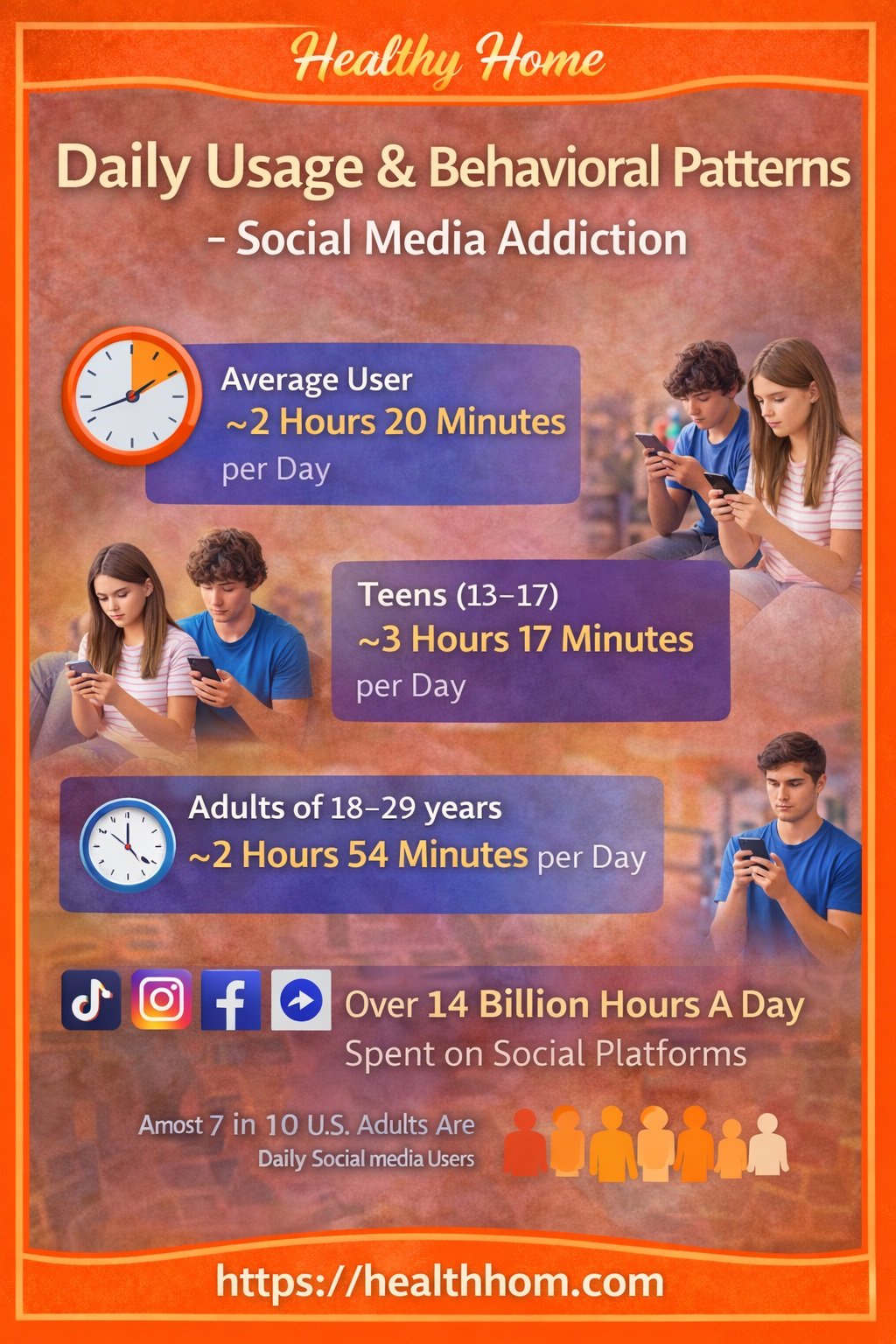 50 Social Media Addiction Statistics (2026): Shocking Teen Screen Time ...