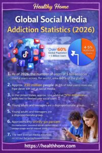 Global Social Media Addiction Statistics