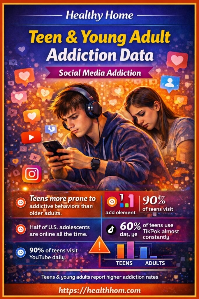 50 Social Media Addiction Statistics (2026): Shocking Teen Screen Time ...