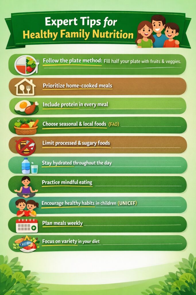 Expert tips for healthy family nutrition