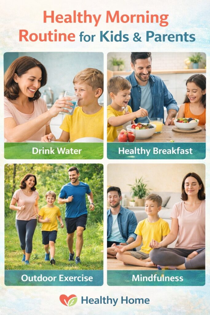 healthy morning routine for families and children