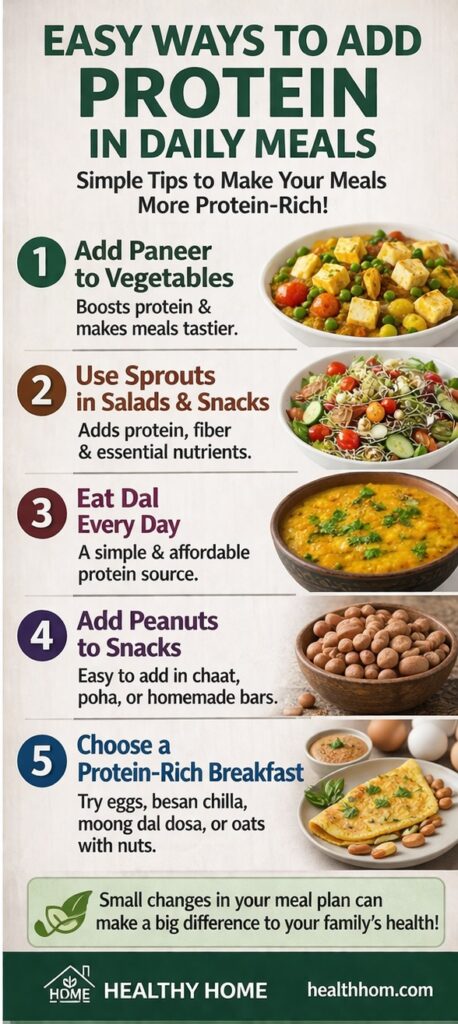 how to add protein in indian diet daily tips high protein indian meals infographic