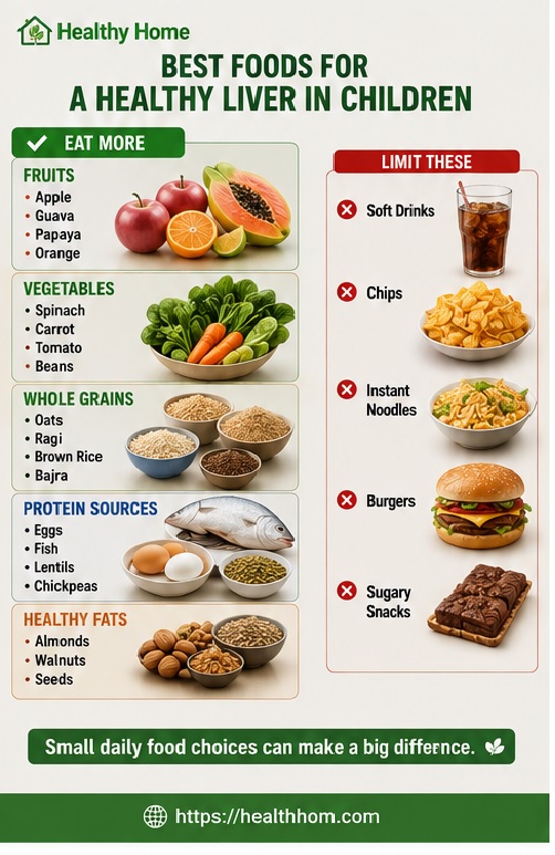 food sources for a healthy liver in children