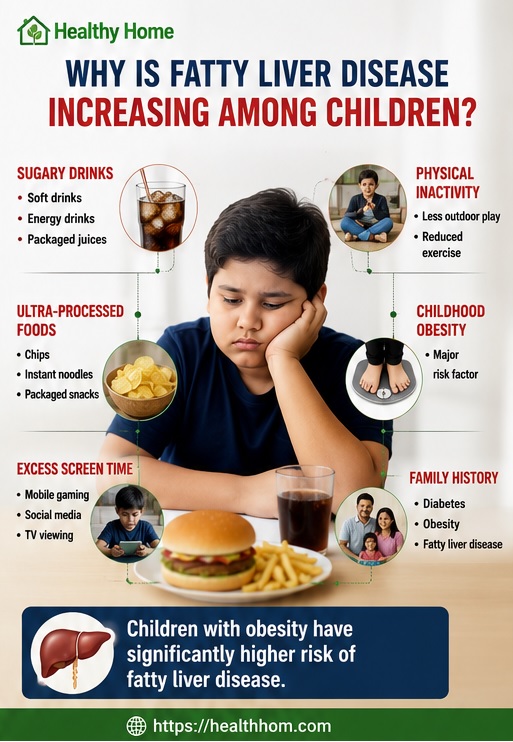 Cause of increasing fatty liver disease in children