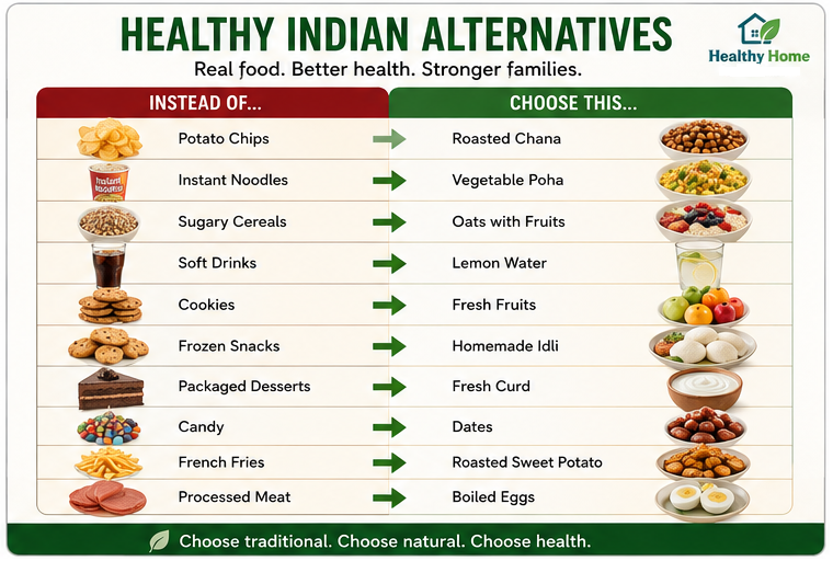 So many alternatives in India instead of ultra-processed foods