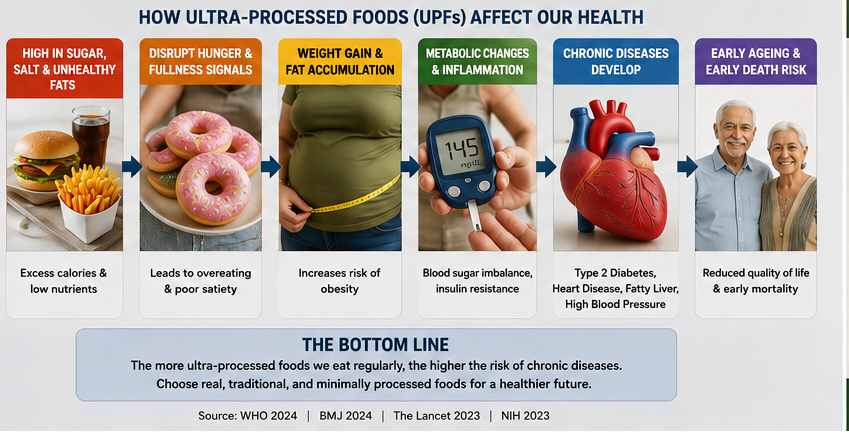 How the ultra-processed foods affect our health