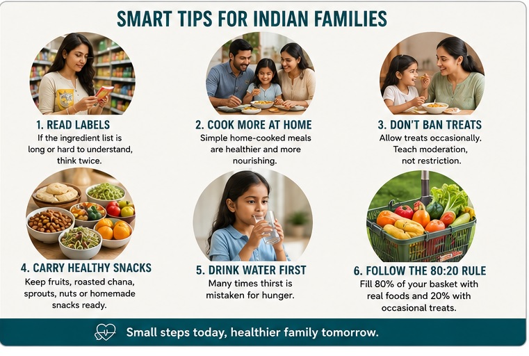Smart tips which many Indian families can follow during purchasing processed foods
