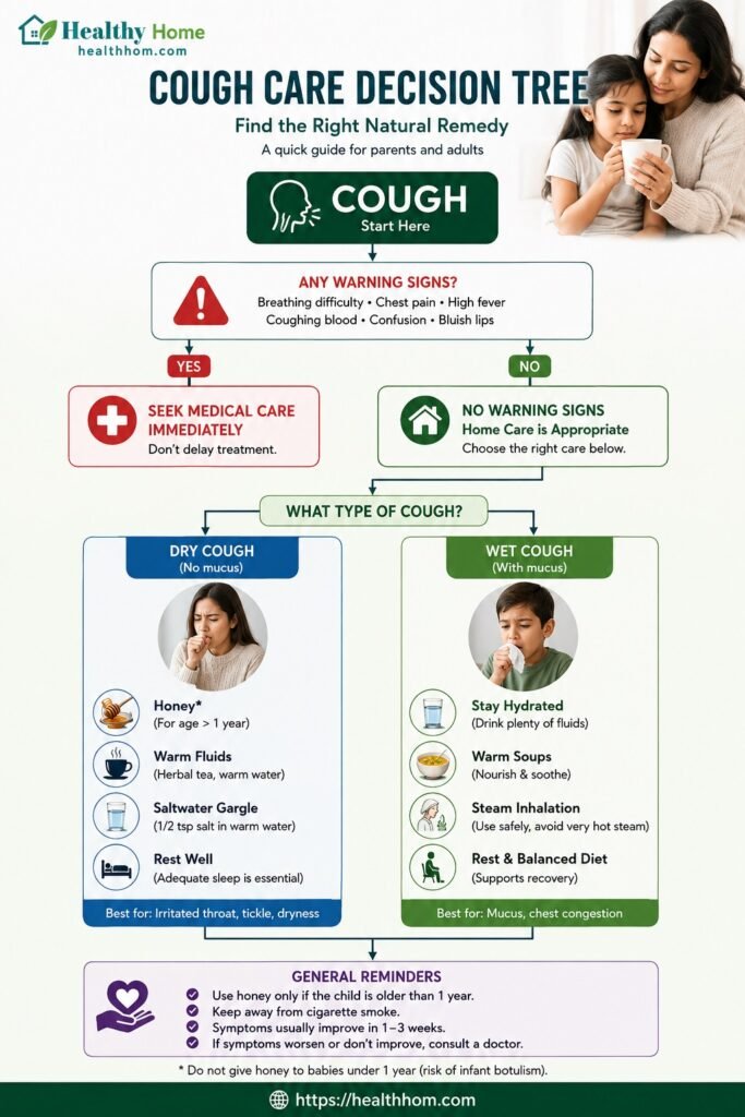 cough care decision tree and find the right natural remedy