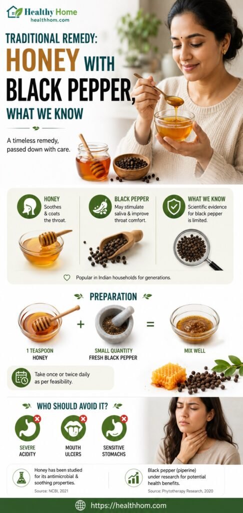 honey and black pepper are a traditional remedy for cough
